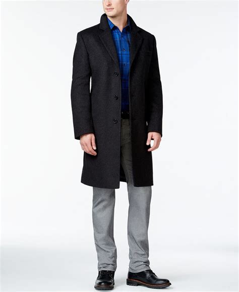 michael kors men's madison wool blend modern fit overcoat|madison wool blend overcoat.